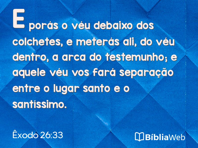 Êxodo 26:33 em imagem para compartilhar