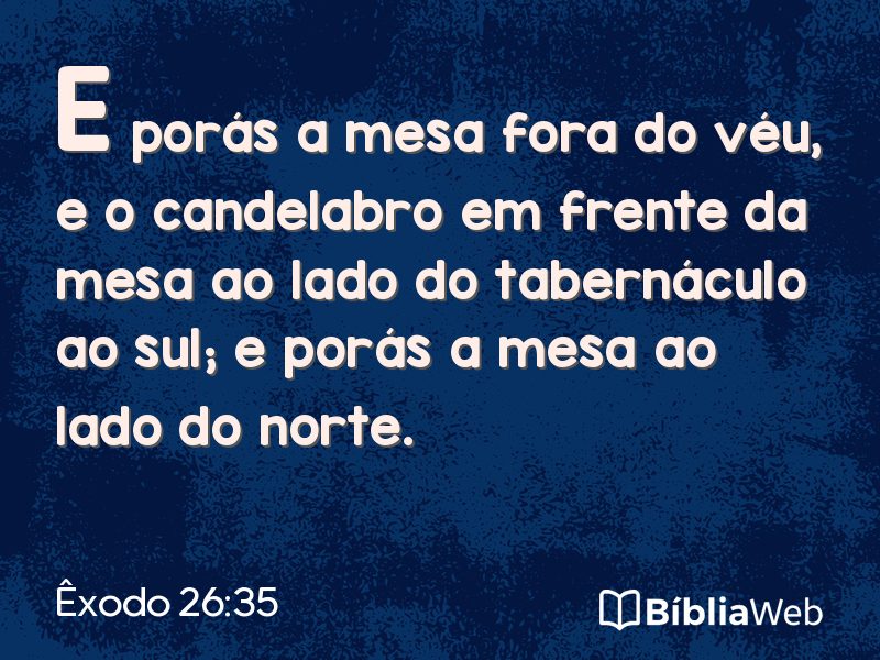Êxodo 26:35 em imagem para compartilhar