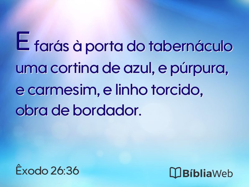 Êxodo 26:36 em imagem para compartilhar