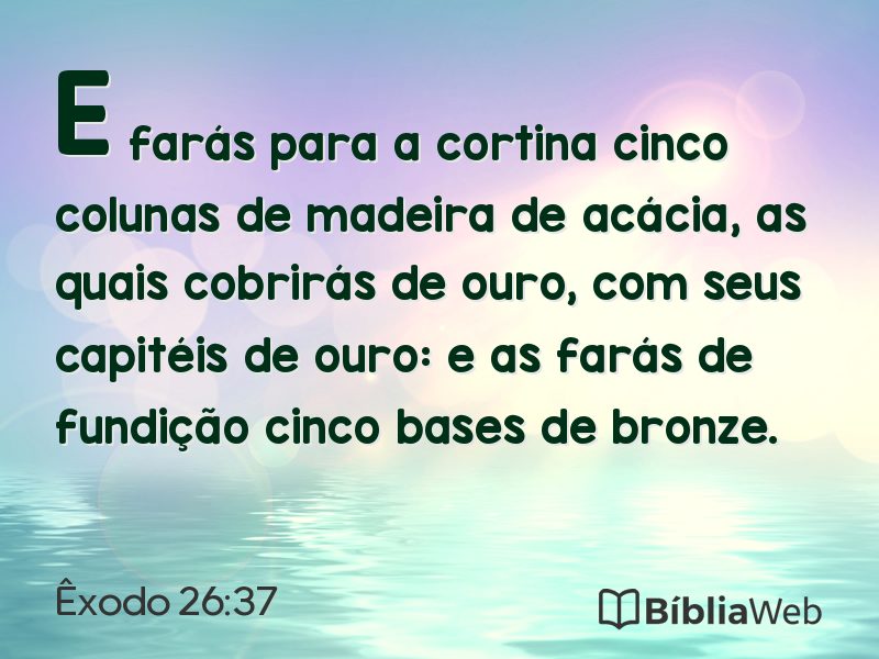 Êxodo 26:37 em imagem para compartilhar
