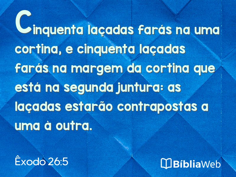 Êxodo 26:5 em imagem para compartilhar