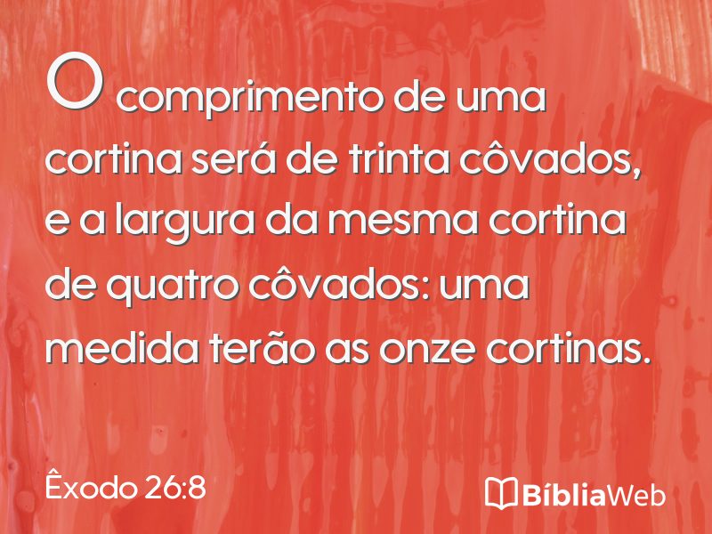 Êxodo 26:8 em imagem para compartilhar