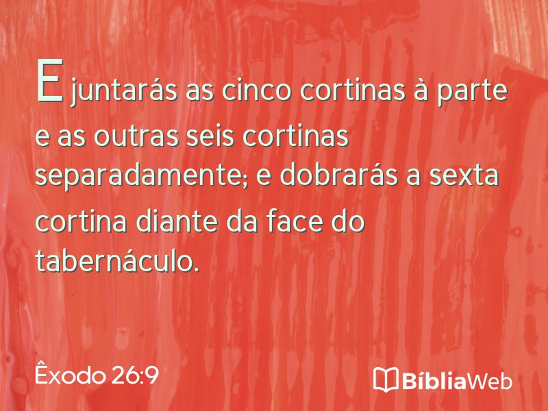 Êxodo 26:9 em imagem para compartilhar