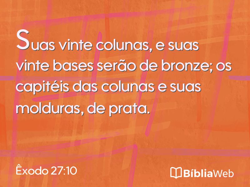 Êxodo 27:10 em imagem para compartilhar