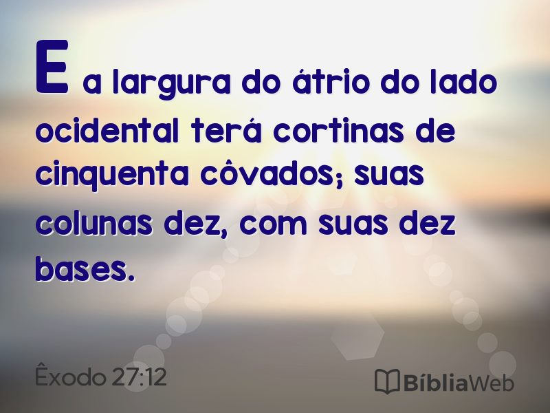 Êxodo 27:12 em imagem para compartilhar