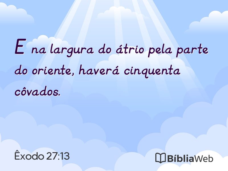 Êxodo 27:13 em imagem para compartilhar