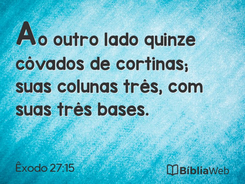 Êxodo 27:15 em imagem para compartilhar