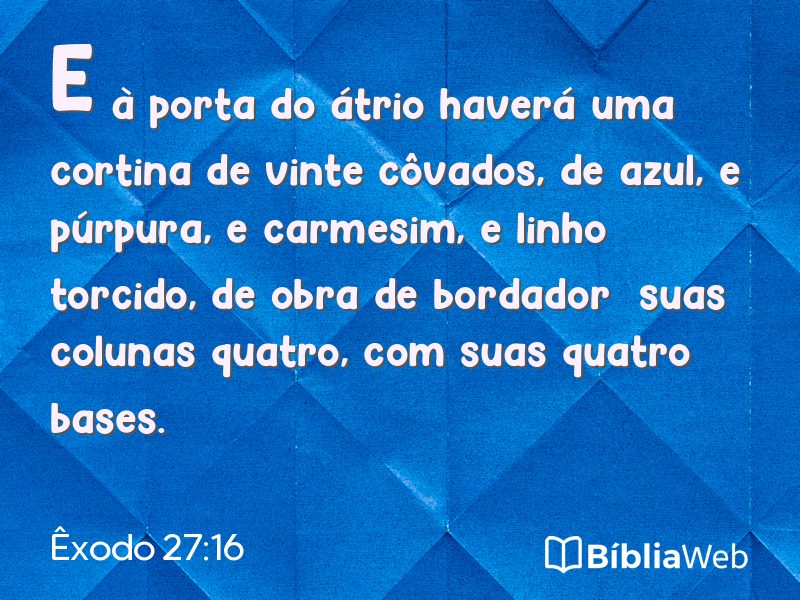 Êxodo 27:16 em imagem para compartilhar