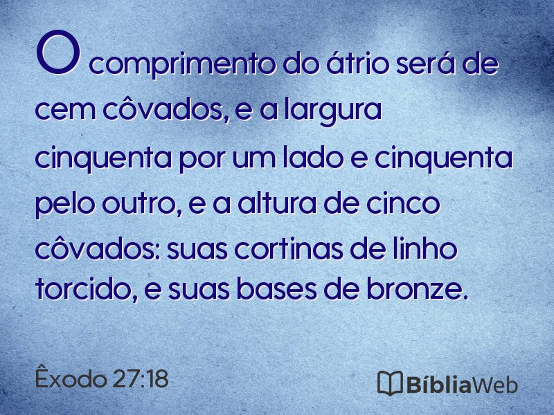 Êxodo 27:18 em imagem para compartilhar