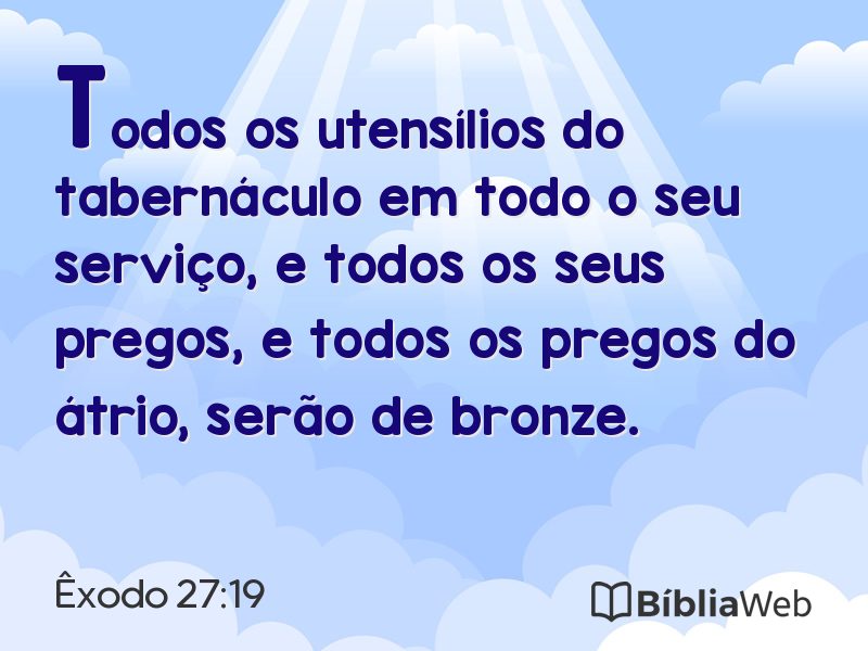 Êxodo 27:19 em imagem para compartilhar