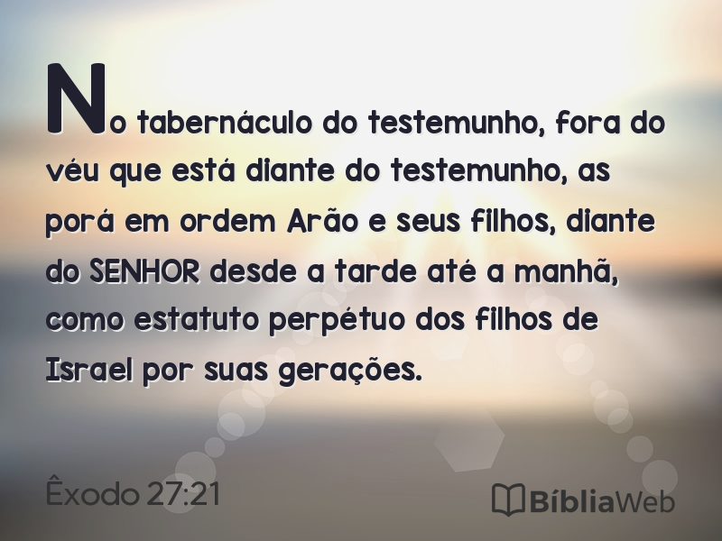 Êxodo 27:21 em imagem para compartilhar
