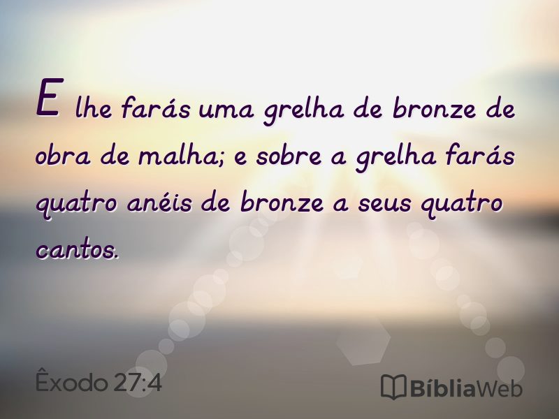 Êxodo 27:4 em imagem para compartilhar