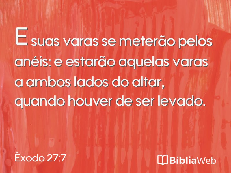 Êxodo 27:7 em imagem para compartilhar