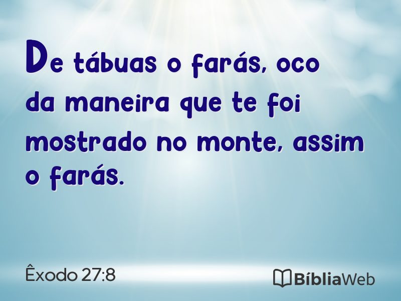 Êxodo 27:8 em imagem para compartilhar