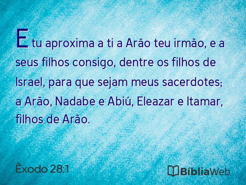 Êxodo 28:1 em imagem para compartilhar