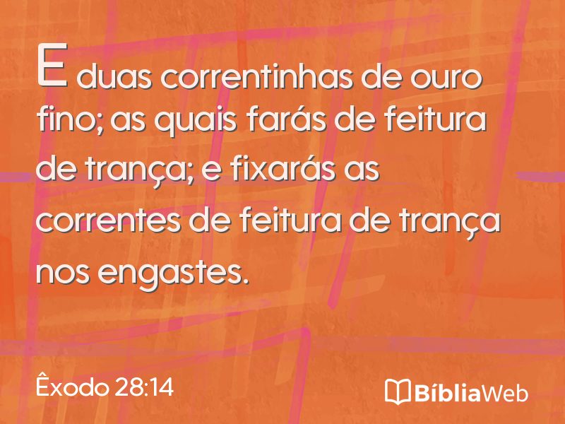 Êxodo 28:14 em imagem para compartilhar