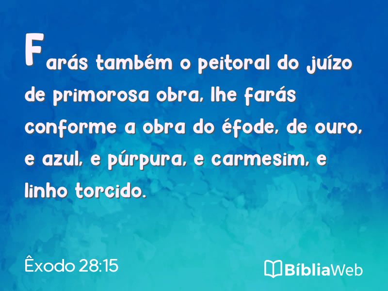 Êxodo 28:15 em imagem para compartilhar