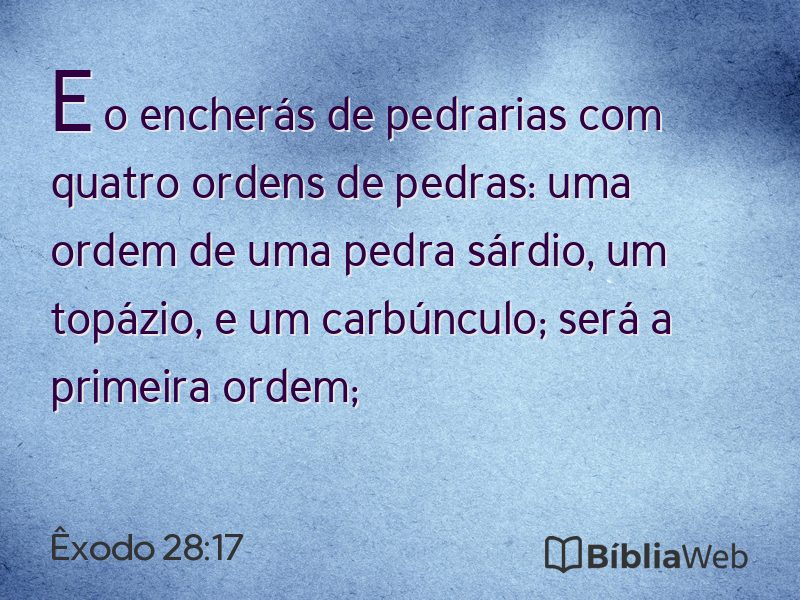 Êxodo 28:17 em imagem para compartilhar