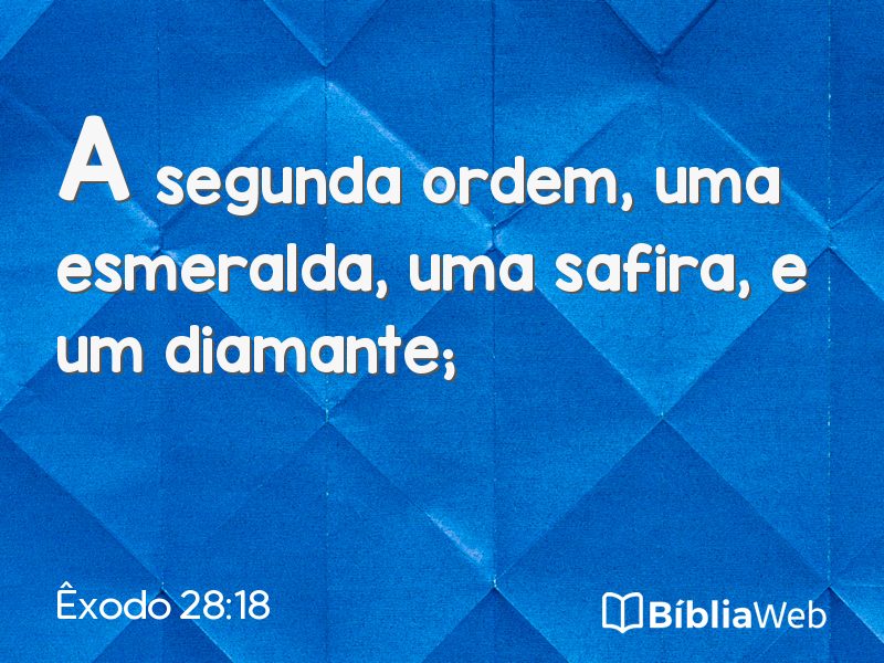Êxodo 28:18 em imagem para compartilhar