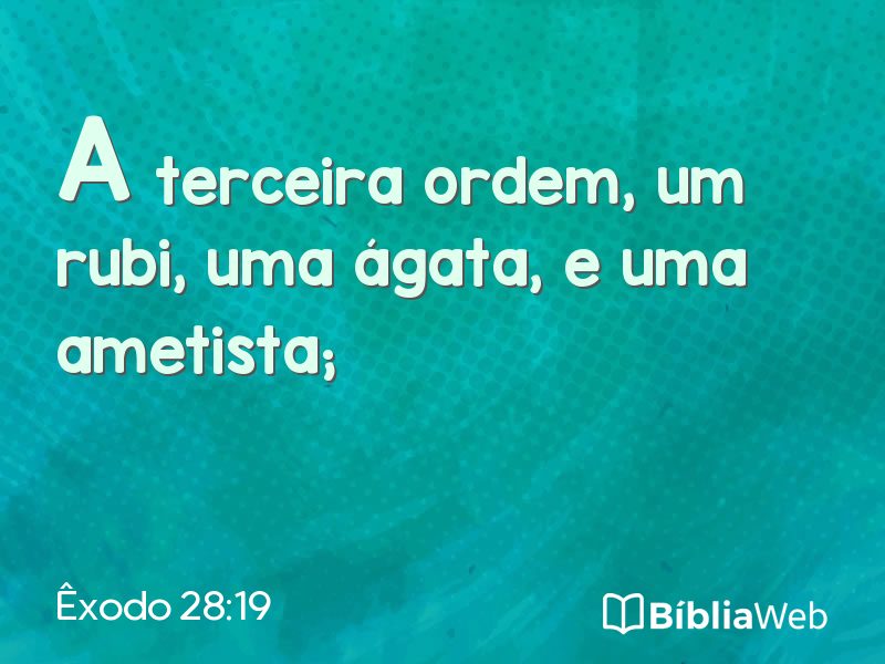 Êxodo 28:19 em imagem para compartilhar