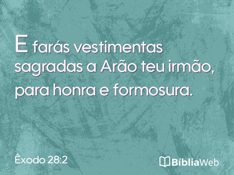 Êxodo 28:2 em imagem para compartilhar
