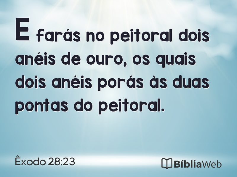 Êxodo 28:23 em imagem para compartilhar