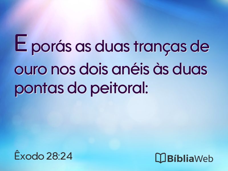 Êxodo 28:24 em imagem para compartilhar