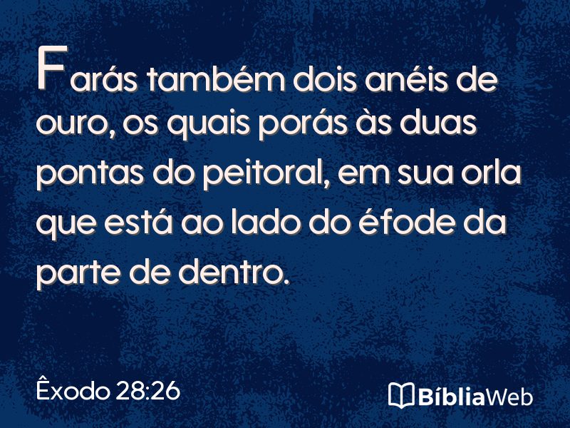 Êxodo 28:26 em imagem para compartilhar