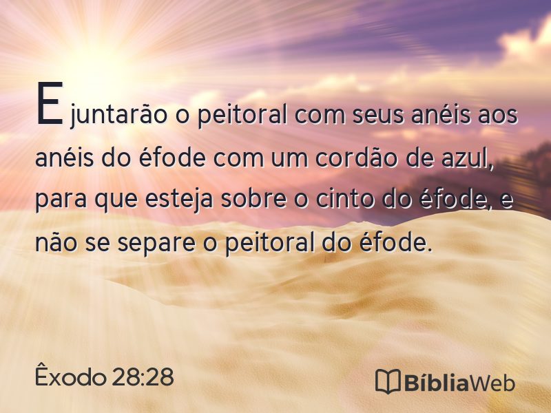 Êxodo 28:28 em imagem para compartilhar