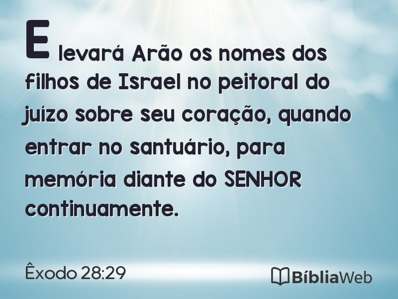 Êxodo 28:29 em imagem para compartilhar