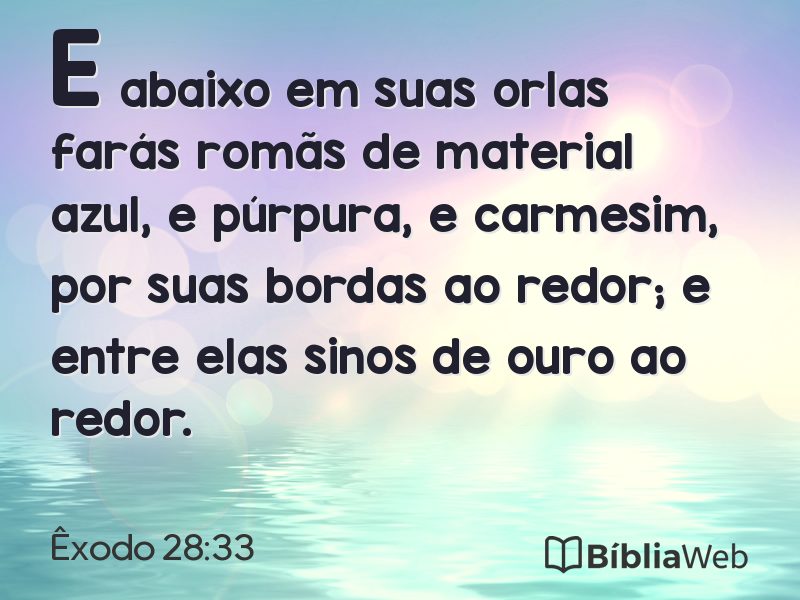 Êxodo 28:33 em imagem para compartilhar