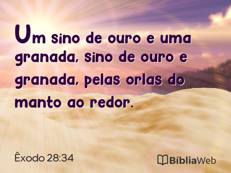 Êxodo 28:34 em imagem para compartilhar