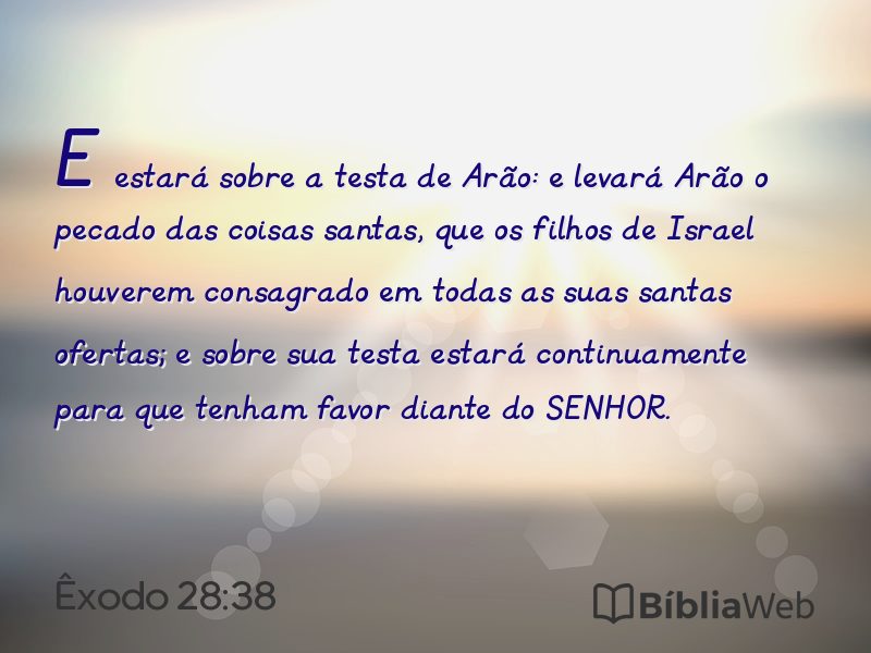 Êxodo 28:38 em imagem para compartilhar
