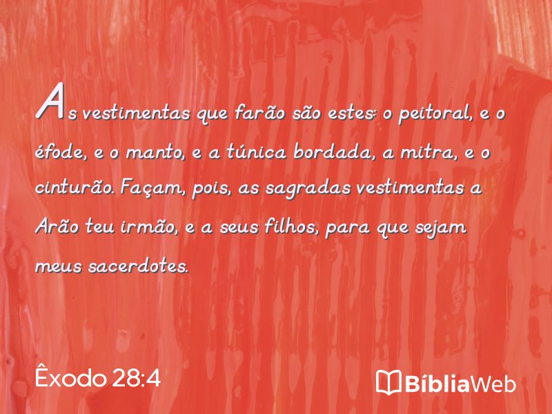Êxodo 28:4 em imagem para compartilhar