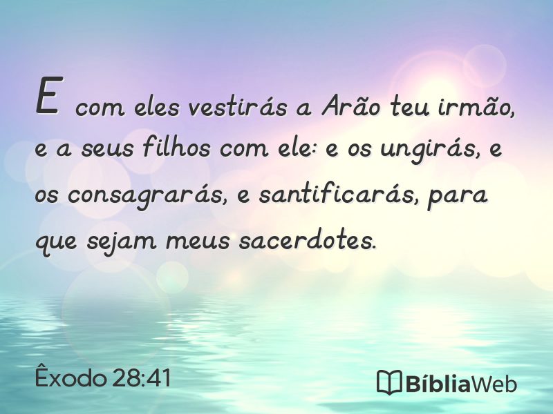 Êxodo 28:41 em imagem para compartilhar