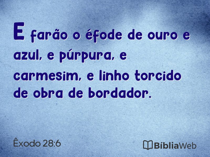 Êxodo 28:6 em imagem para compartilhar