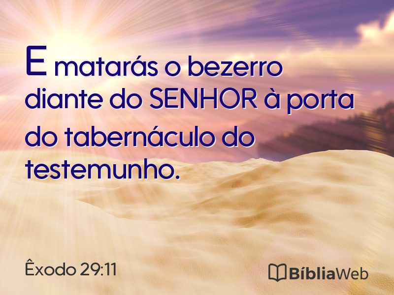 Êxodo 29:11 em imagem para compartilhar