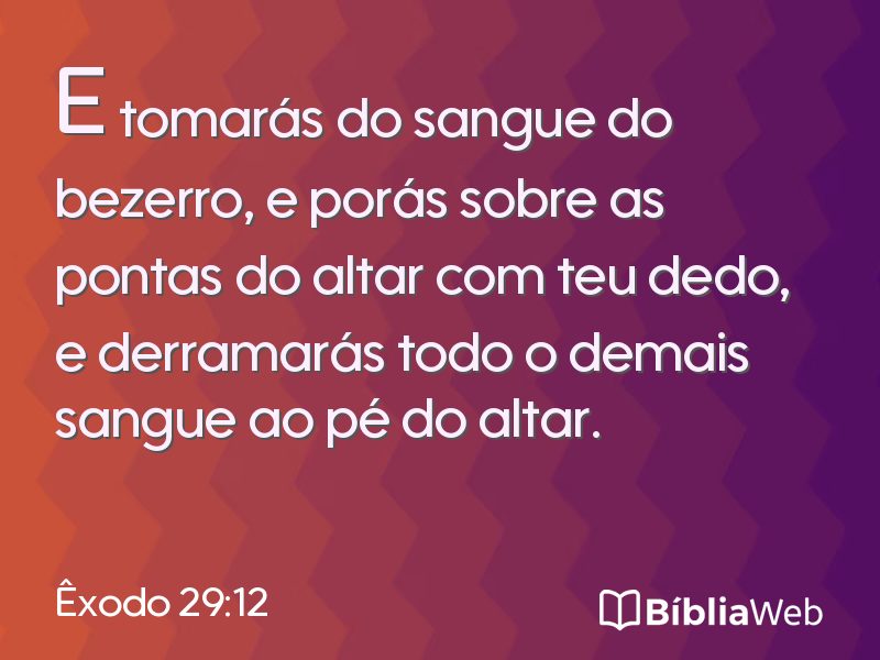 Êxodo 29:12 em imagem para compartilhar