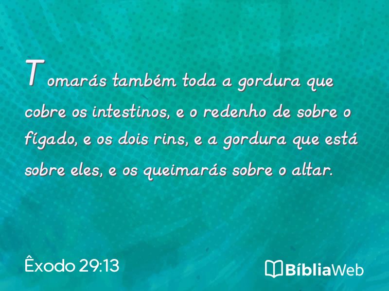 Êxodo 29:13 em imagem para compartilhar