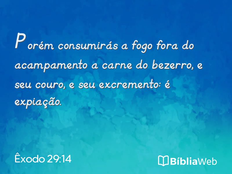 Êxodo 29:14 em imagem para compartilhar