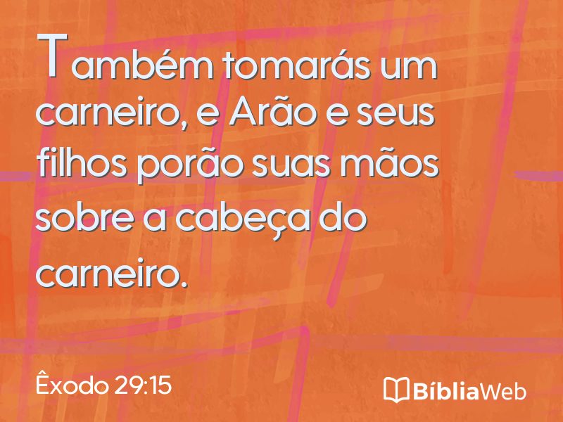Êxodo 29:15 em imagem para compartilhar