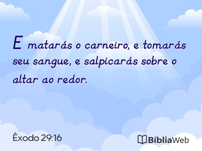 Êxodo 29:16 em imagem para compartilhar