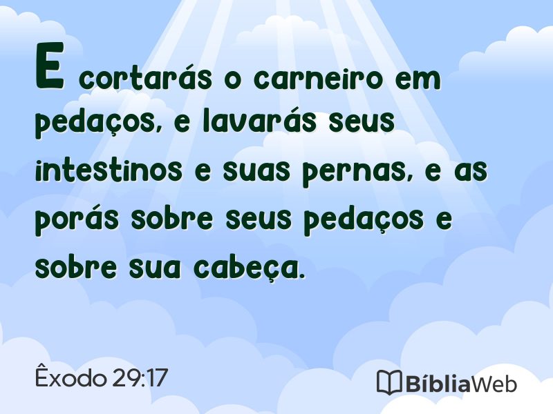 Êxodo 29:17 em imagem para compartilhar