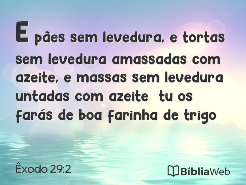 Êxodo 29:2 em imagem para compartilhar
