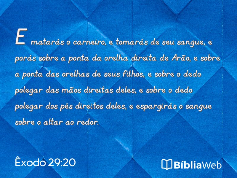 Êxodo 29:20 em imagem para compartilhar