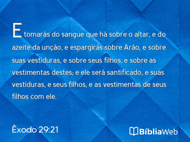 Êxodo 29:21 em imagem para compartilhar