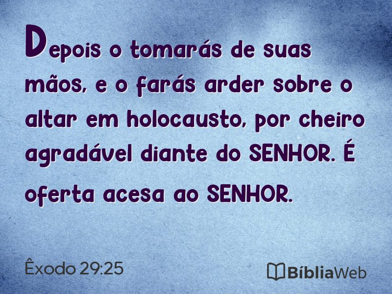 Êxodo 29:25 em imagem para compartilhar