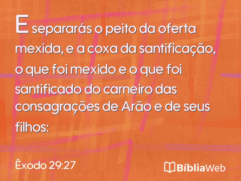 Êxodo 29:27 em imagem para compartilhar