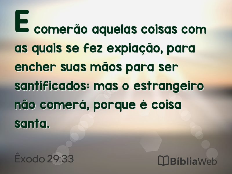 Êxodo 29:33 em imagem para compartilhar