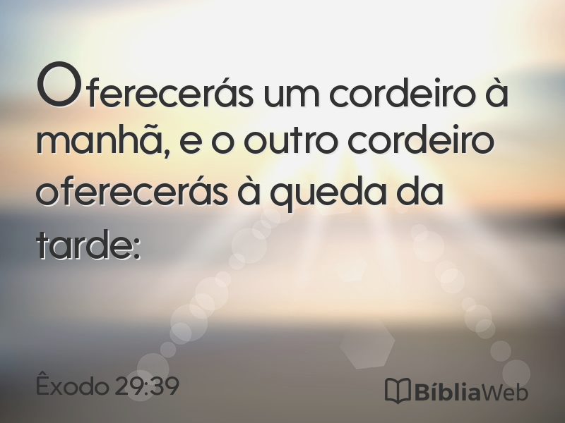 Êxodo 29:39 em imagem para compartilhar
